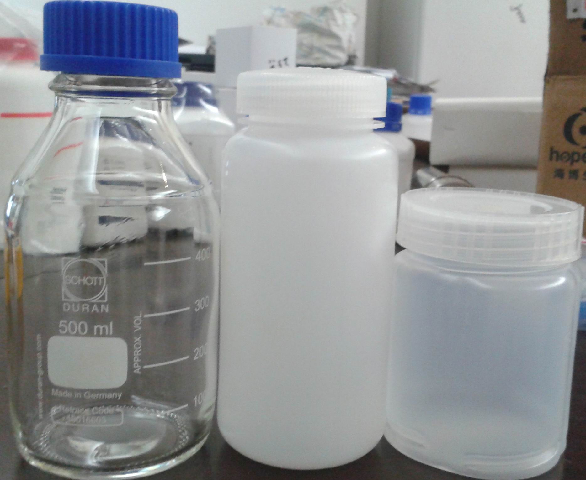 微生物实验用耐高温高压塑料试剂瓶（采样瓶）/蓝盖瓶